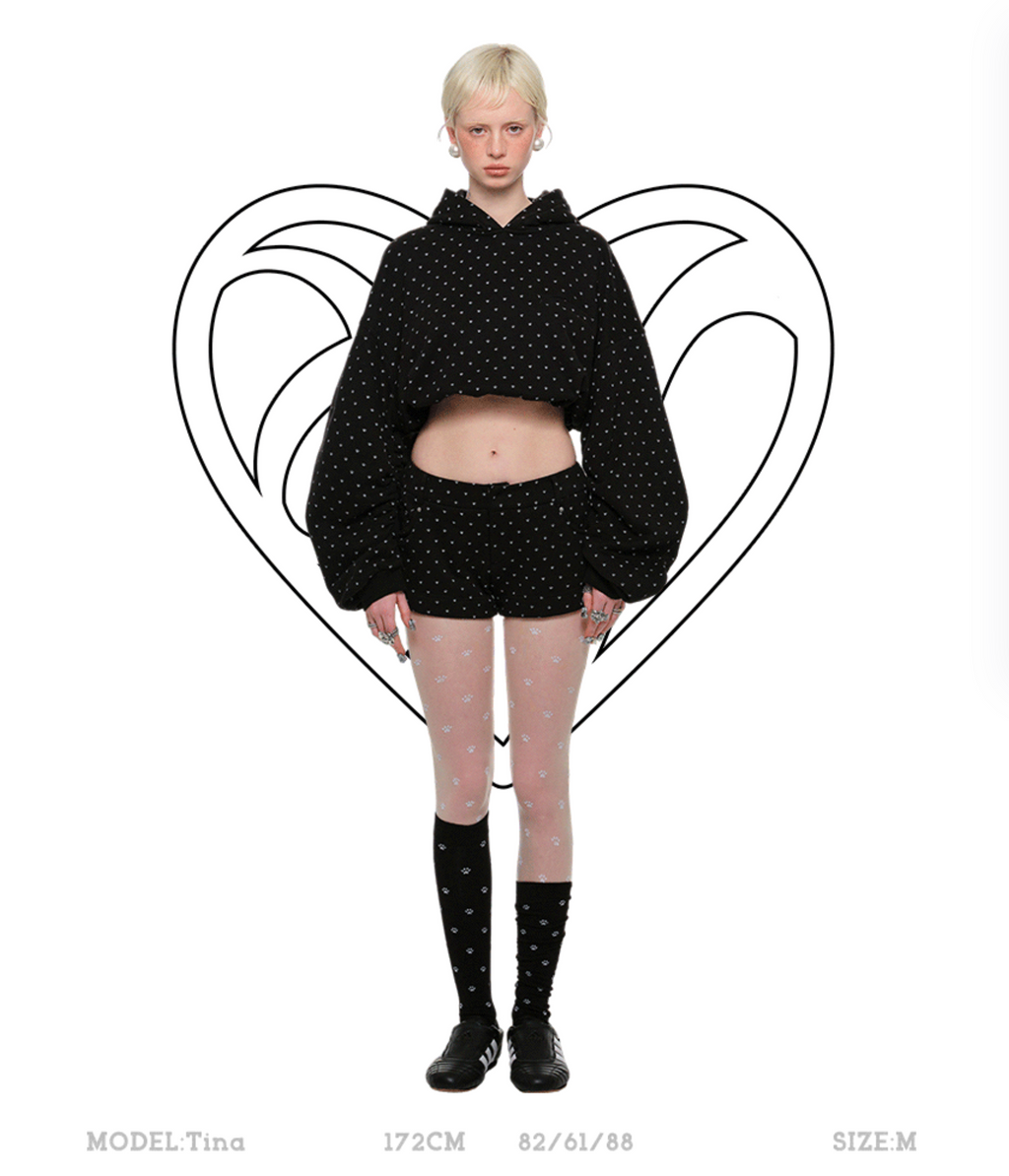 NYKKO CROPPED HOODIE + SWEATSHORTS 2-PIECE SET – 2colors