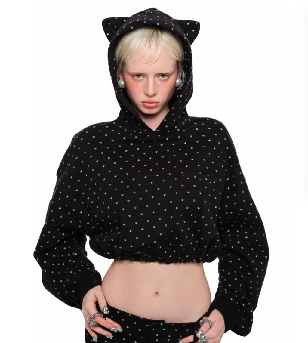 NYKKO CROPPED HOODIE + SWEATSHORTS 2-PIECE SET – 2colors