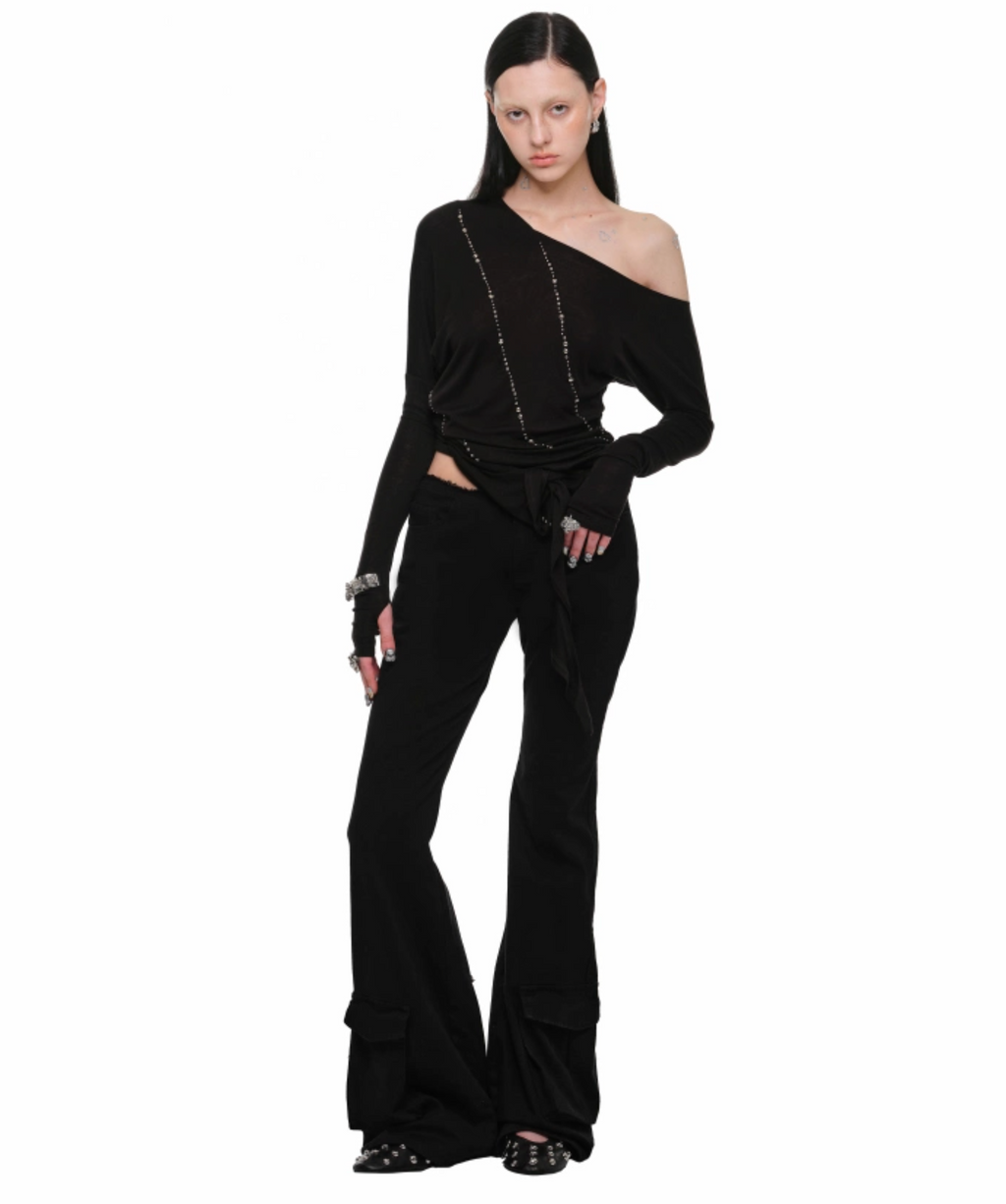 WILLY WOOL TOP – BLACK
