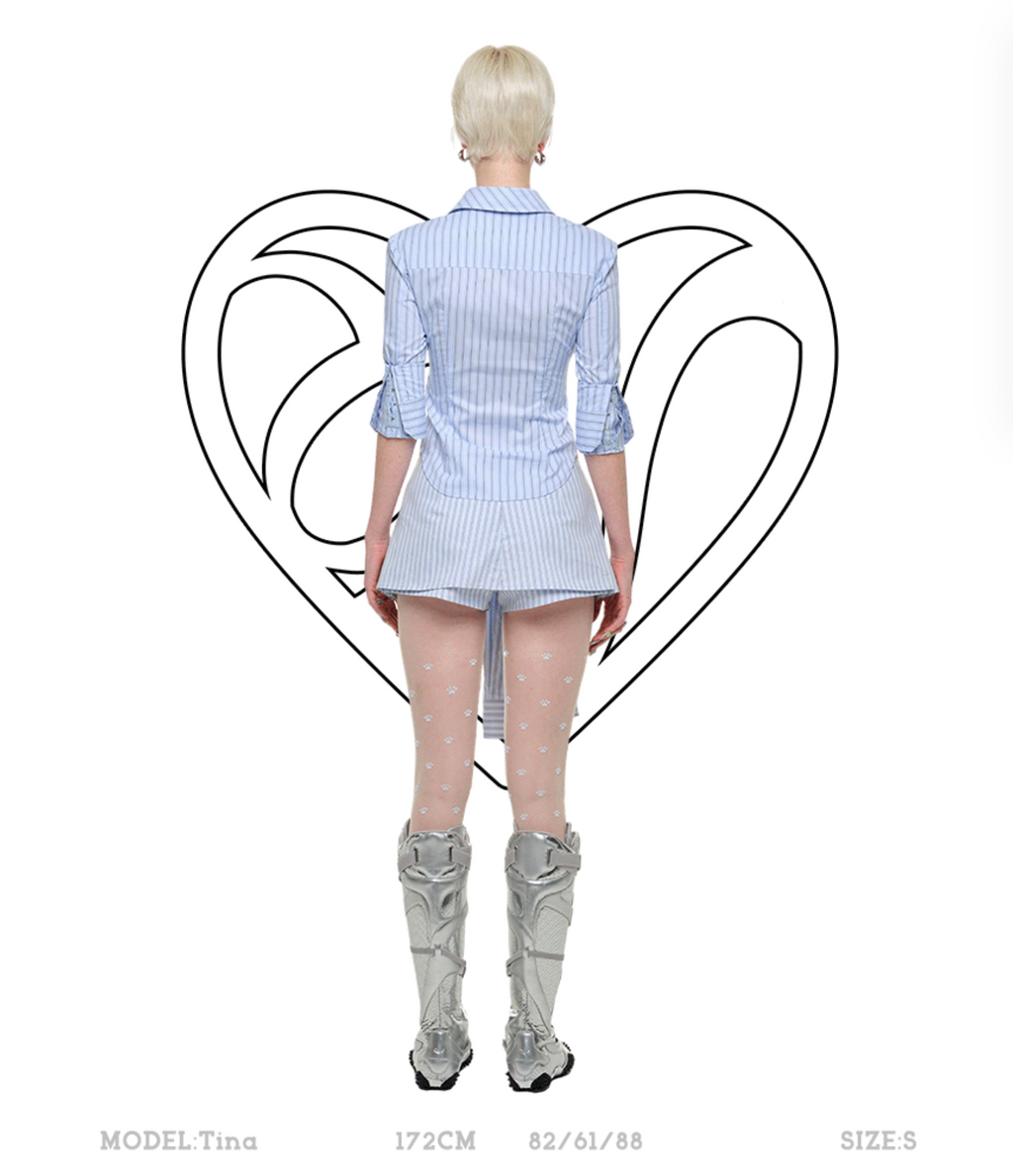 MINLEE TOP + NECK TIE / SKORT / 3-PIECE SET
