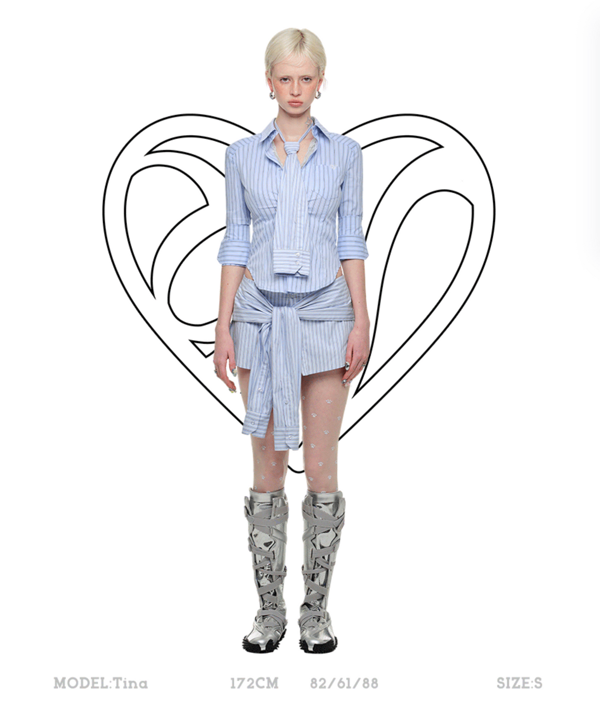 MINLEE TOP + NECK TIE / SKORT / 3-PIECE SET