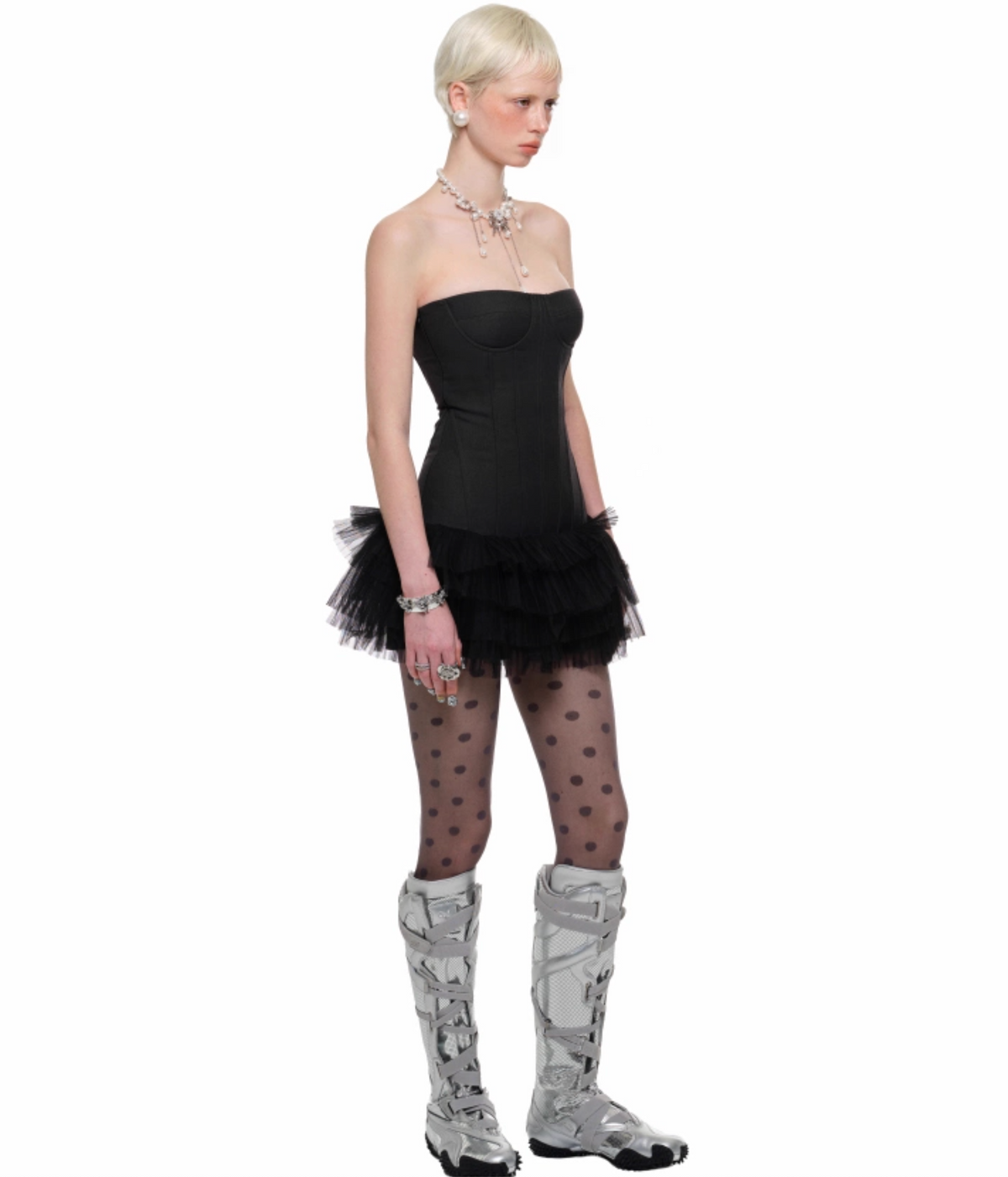 MIMOSA BUSTIER TULLE MINI DRESS