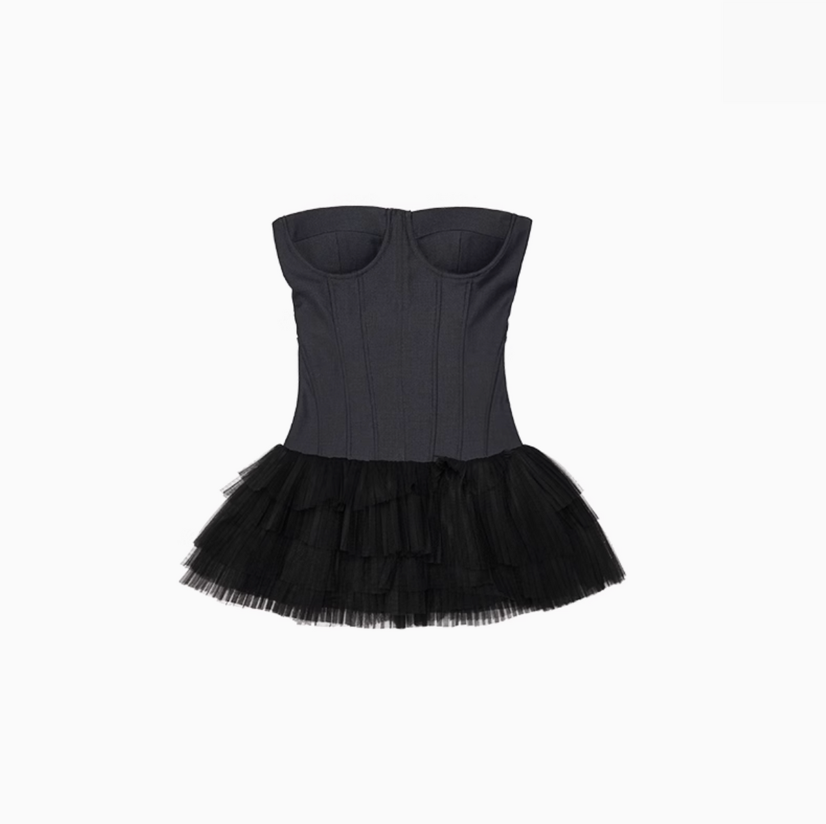 MIMOSA BUSTIER TULLE MINI DRESS