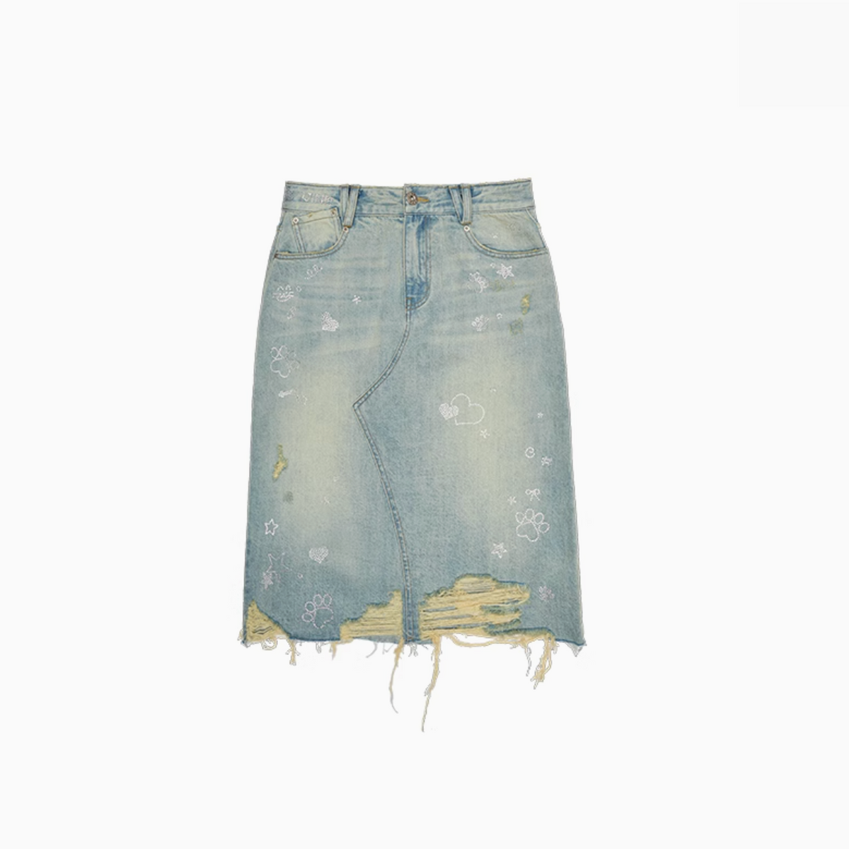 JOVIE WASHED DENIM SKIRT