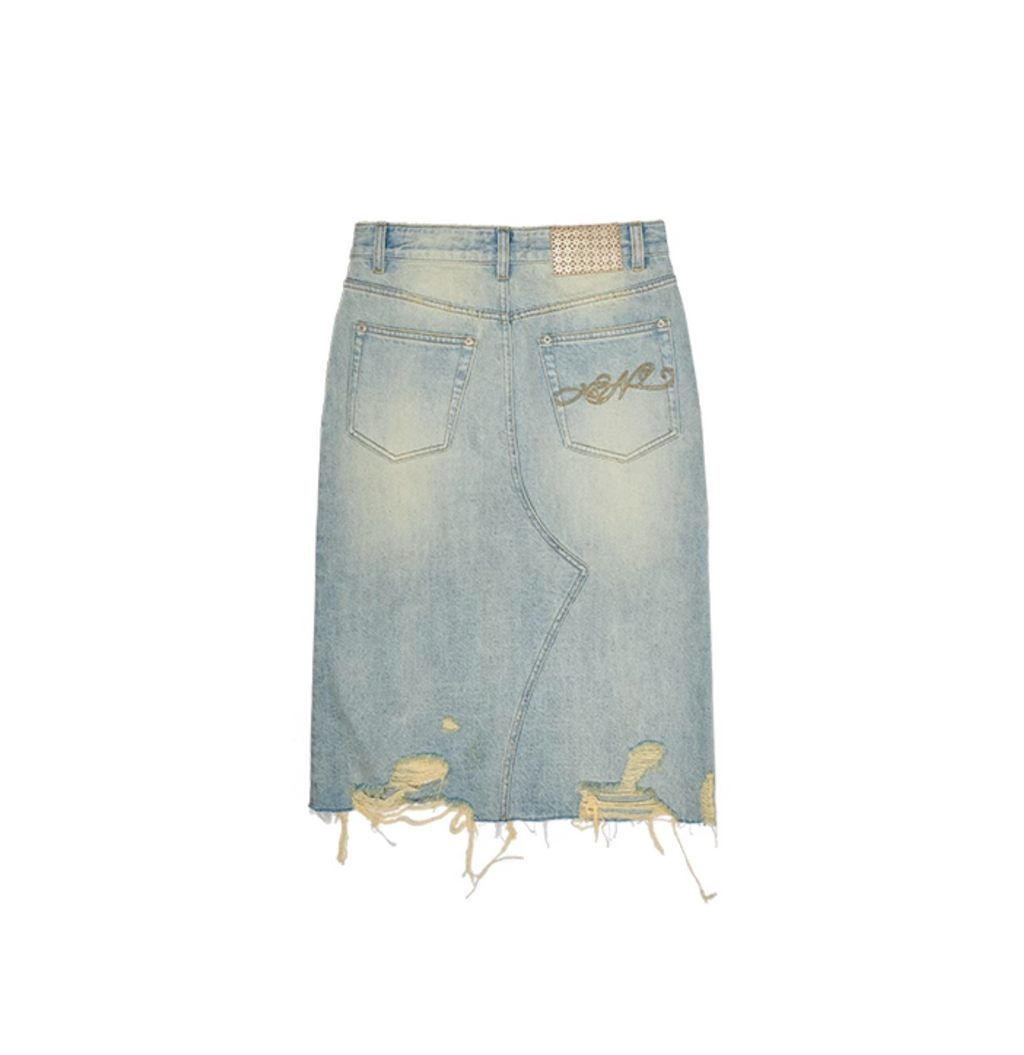 JOVIE WASHED DENIM SKIRT