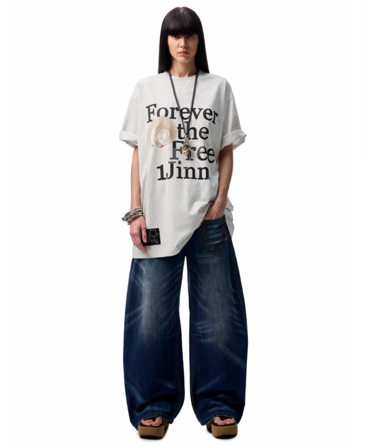 OVERSIZE FLORAL ALPHABET PRINTED T-SHIRT – 2colors