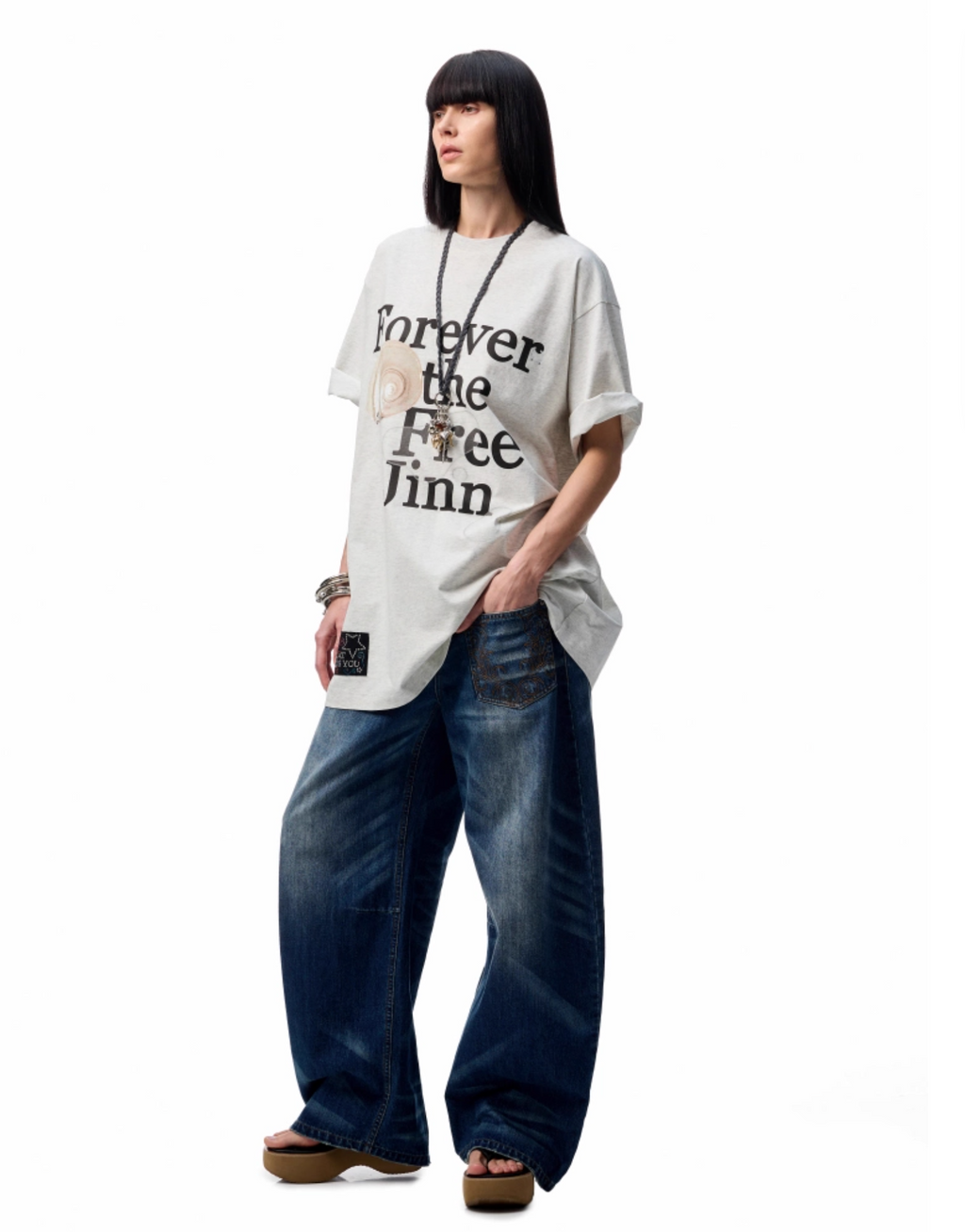 OVERSIZE FLORAL ALPHABET PRINTED T-SHIRT – 2colors