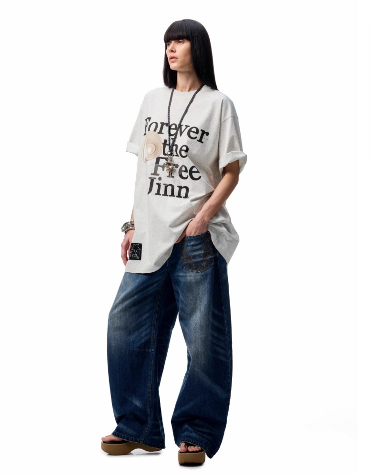 OVERSIZE FLORAL ALPHABET PRINTED T-SHIRT – 2colors