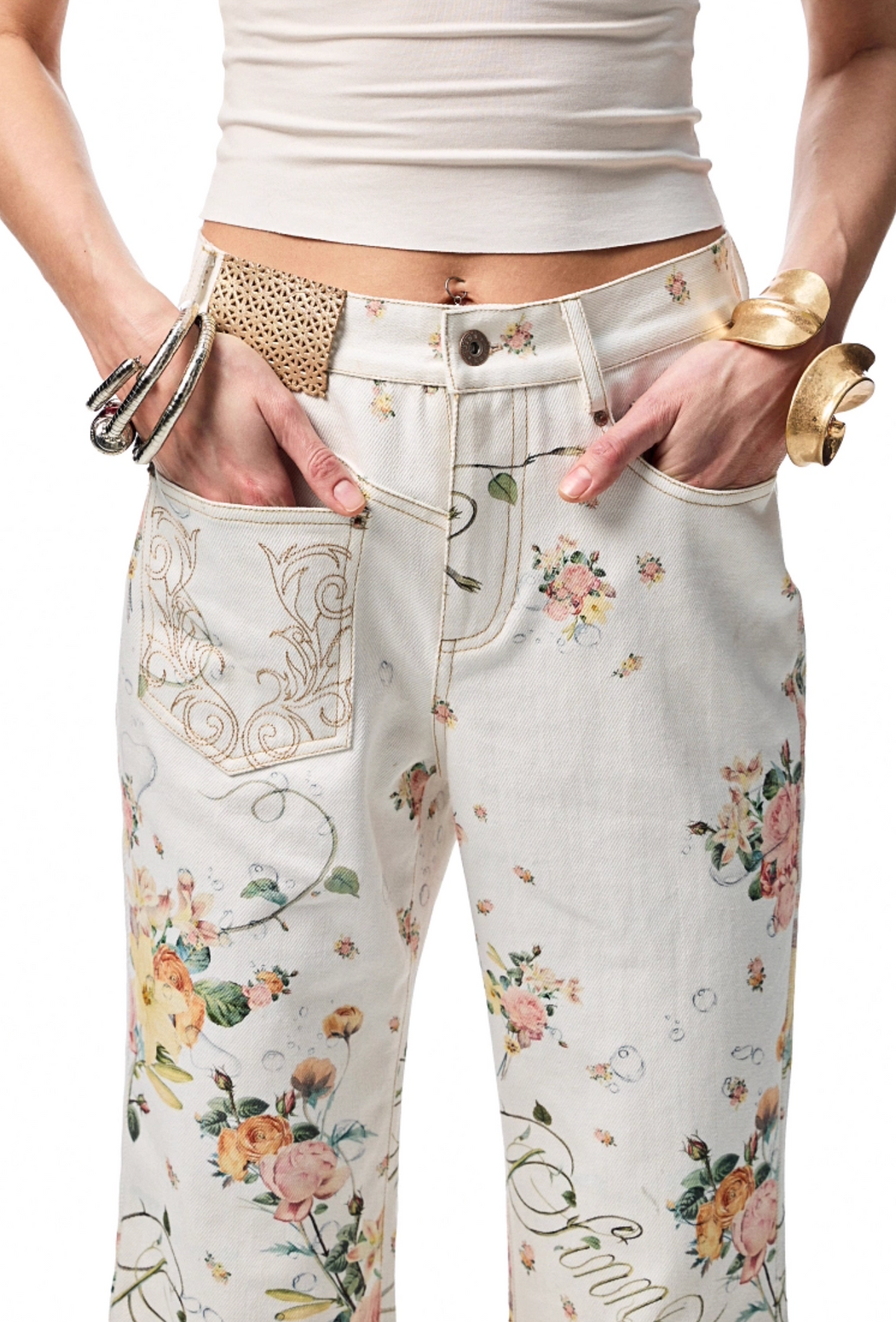 BENEDICTE STRAIGHT-LEG HIGH WAIST JEANS