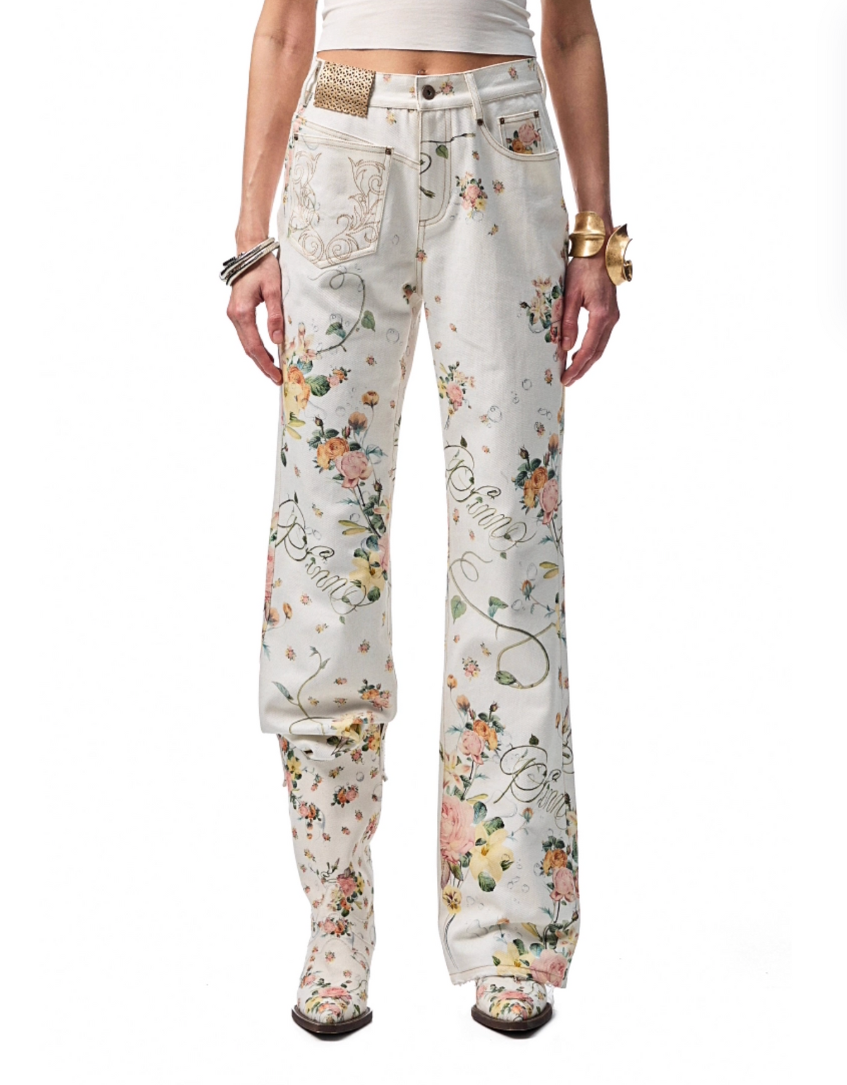 BENEDICTE STRAIGHT-LEG HIGH WAIST JEANS