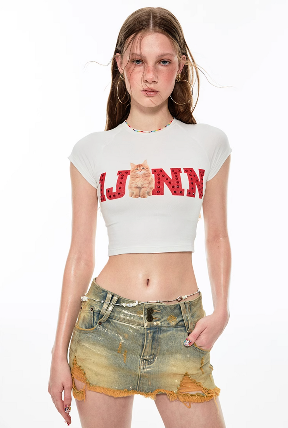 LISA DENIM MINI SKORT
