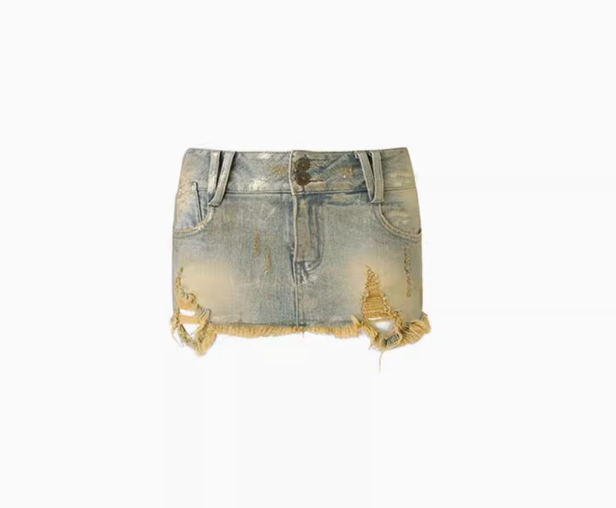 LISA DENIM MINI SKORT
