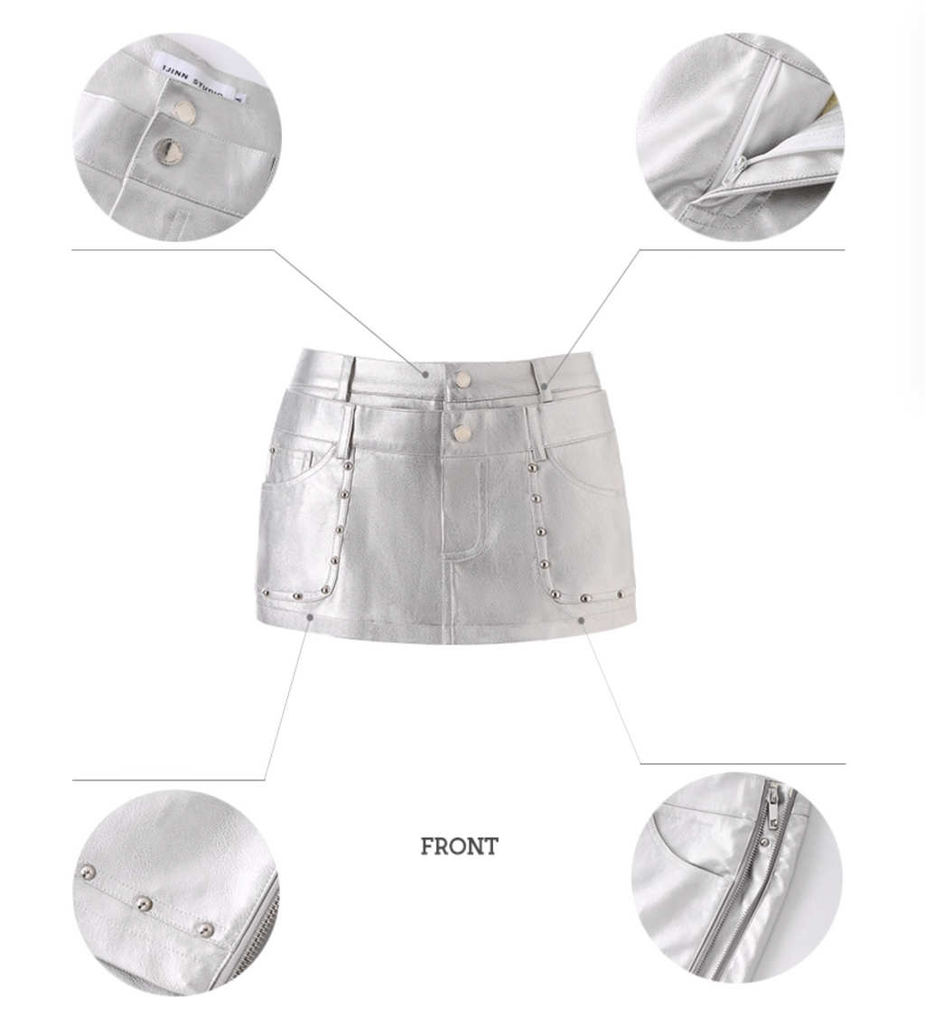 MICHALE SKIRT – 2colors (detachable side zipper can be transformed into shorts)