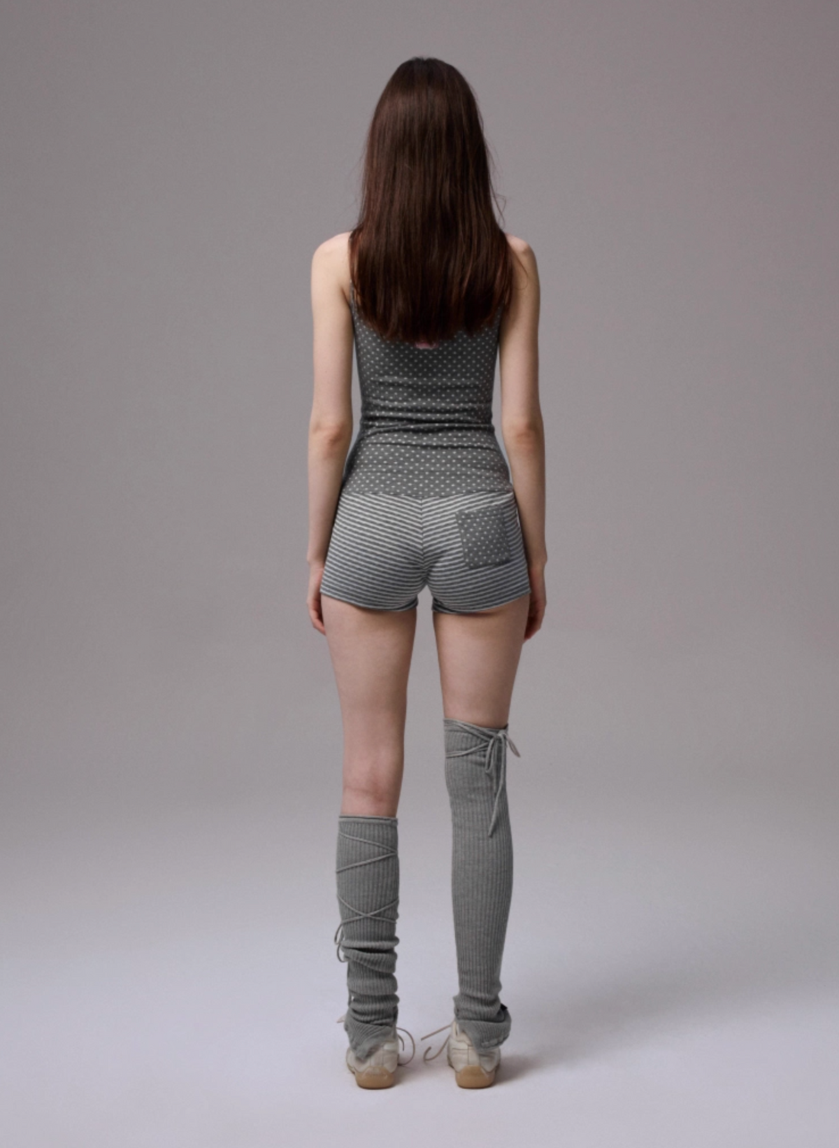 POLKA DOT STRIPE BODYSUIT + FREE SCARF – 3colors