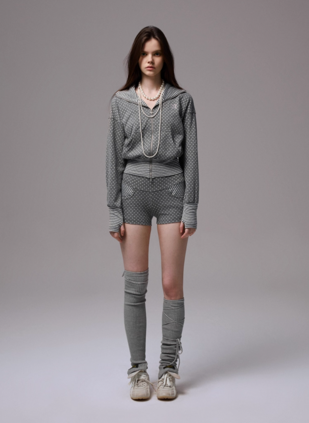 POLKA DOT DEVIL HORN HOODIE & FLARED PANTS – 3colors