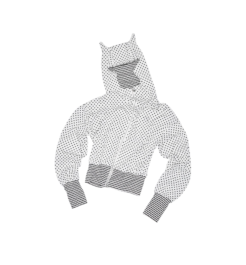 POLKA DOT DEVIL HORN HOODIE & FLARED PANTS – 3colors