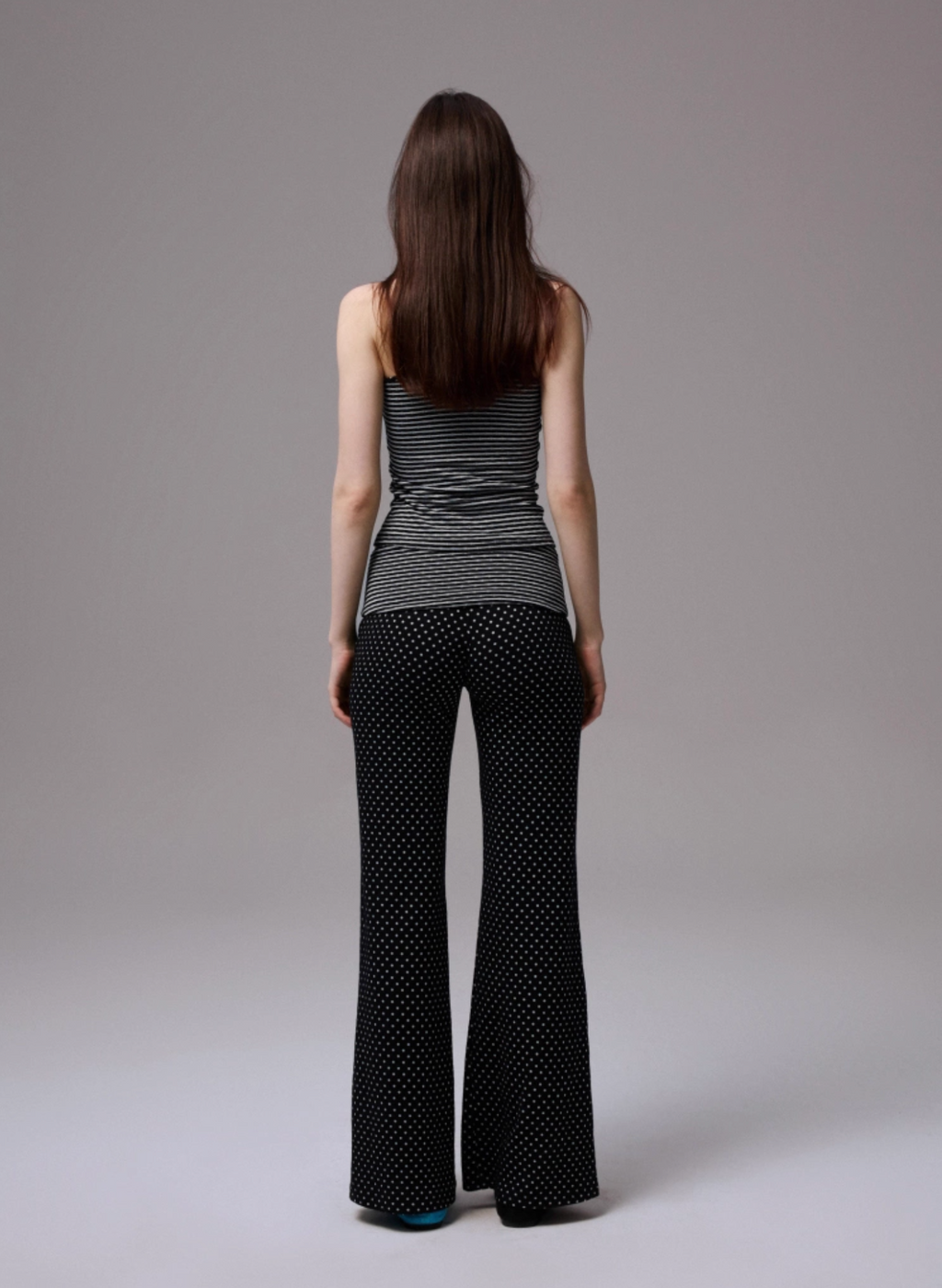 POLKA DOT TANK TOP + FREE SCARF & FLARED PANTS – 3colors