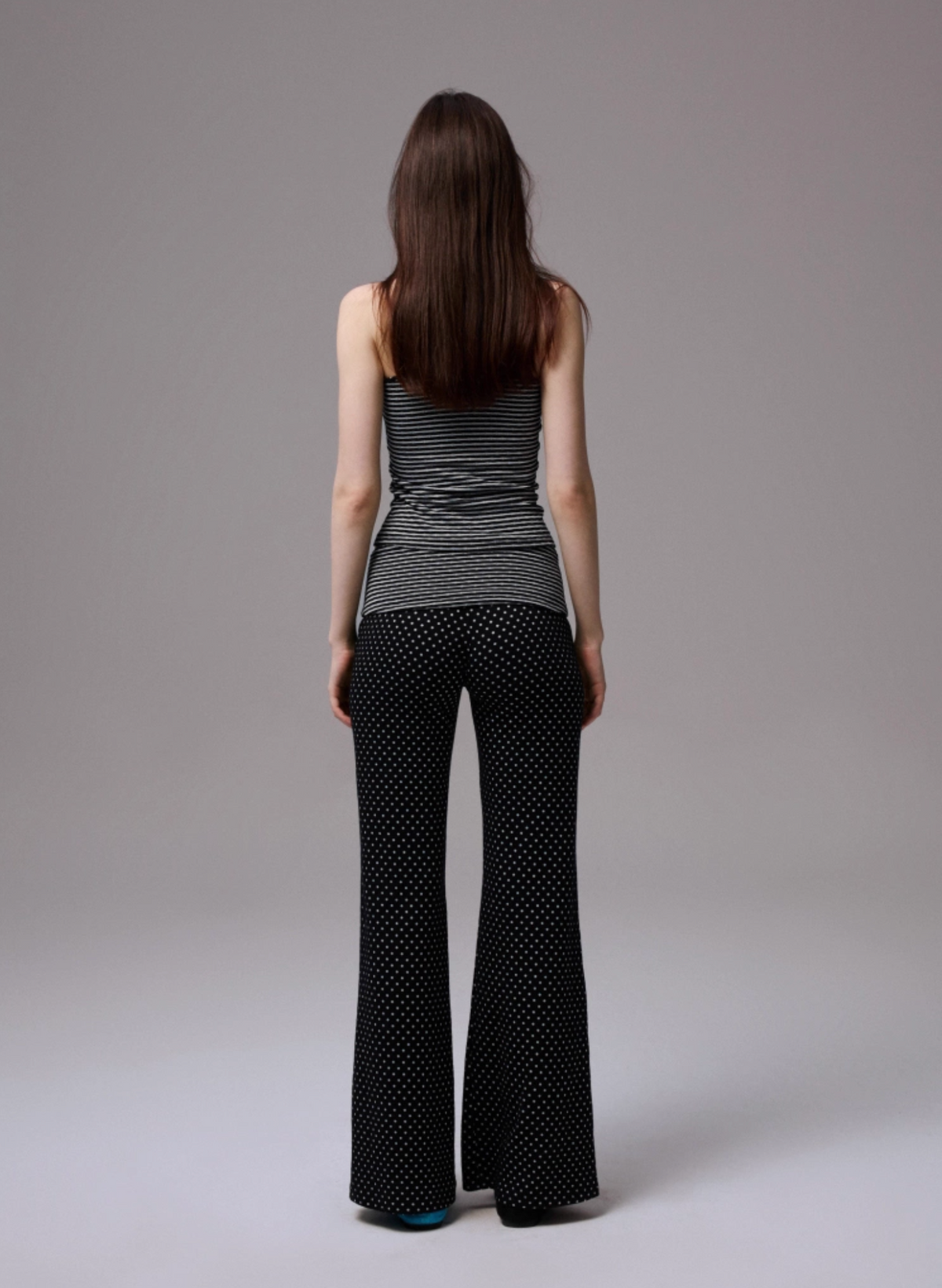 POLKA DOT TANK TOP + FREE SCARF & FLARED PANTS – 3colors