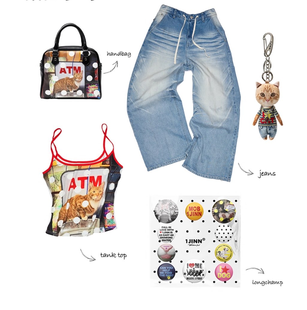POLKA DOT ATM CAT CAMISOLE