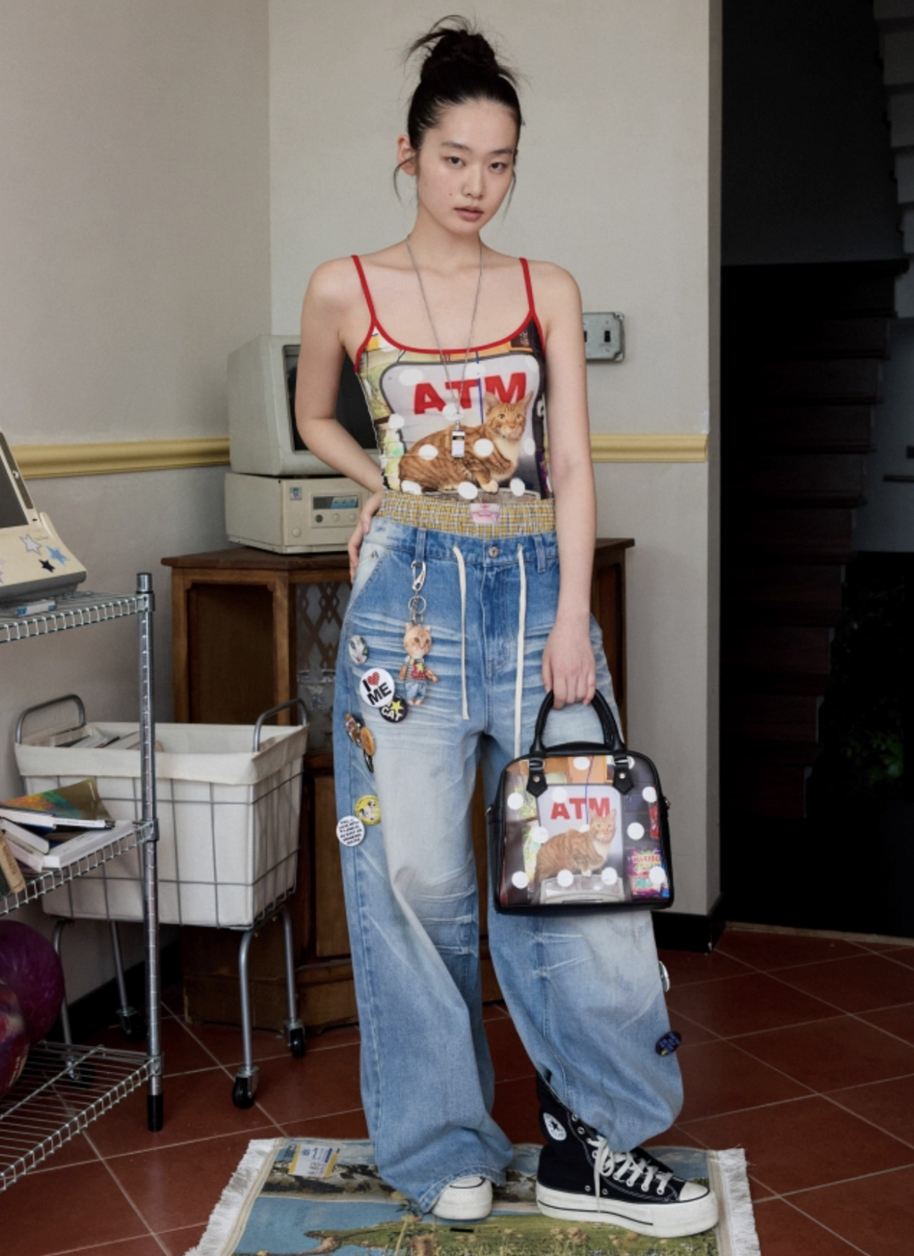 POLKA DOT ATM CAT CAMISOLE