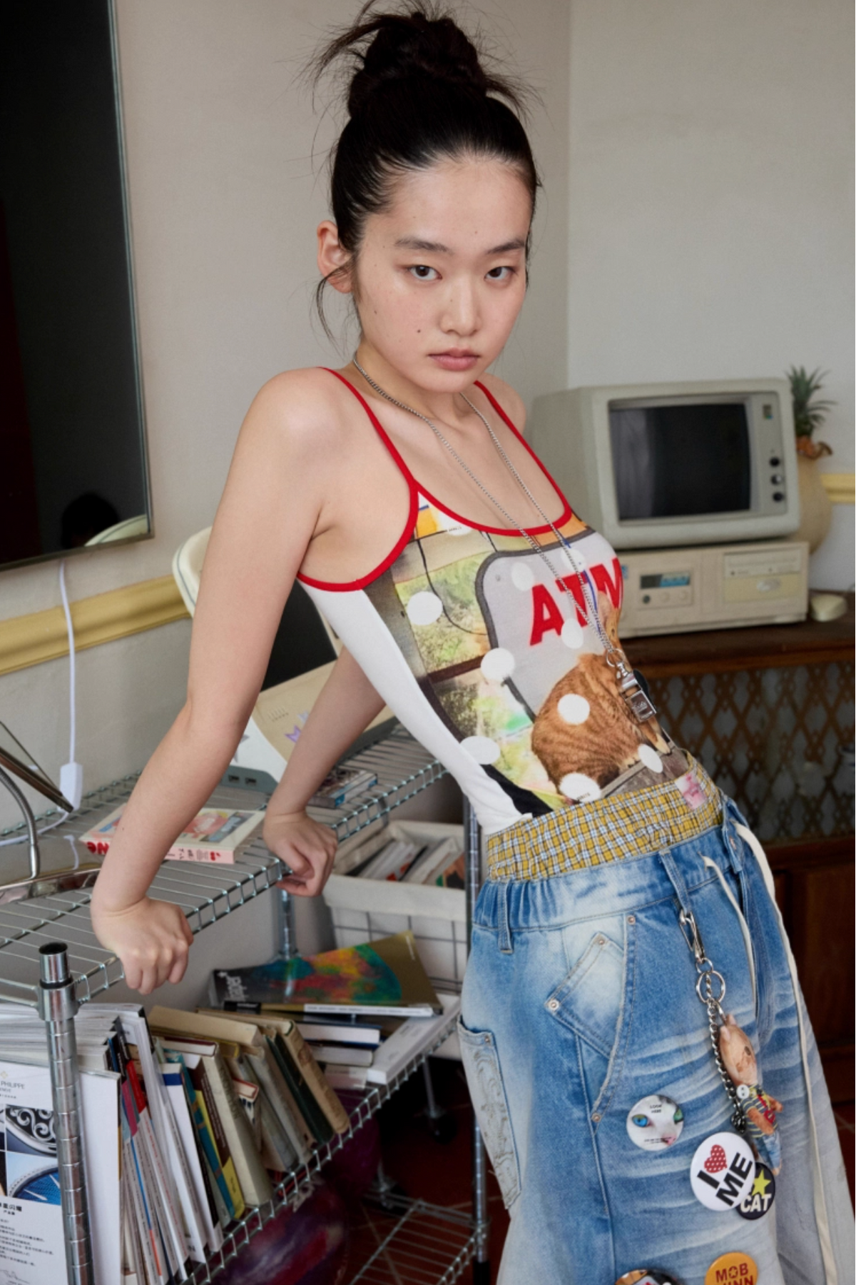 POLKA DOT ATM CAT CAMISOLE