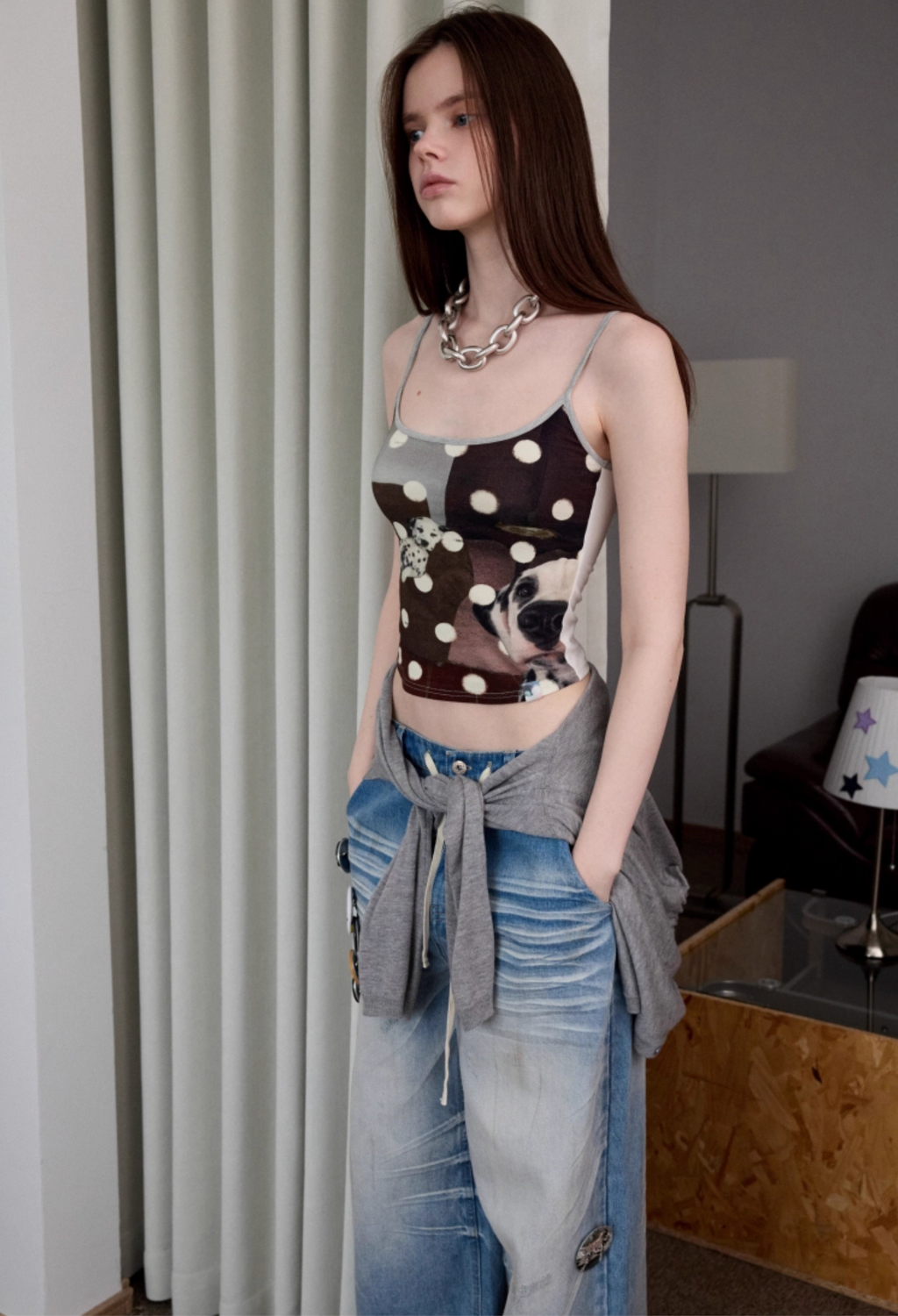 POLKA DOT DALMATIAN DOG CAMISOLE