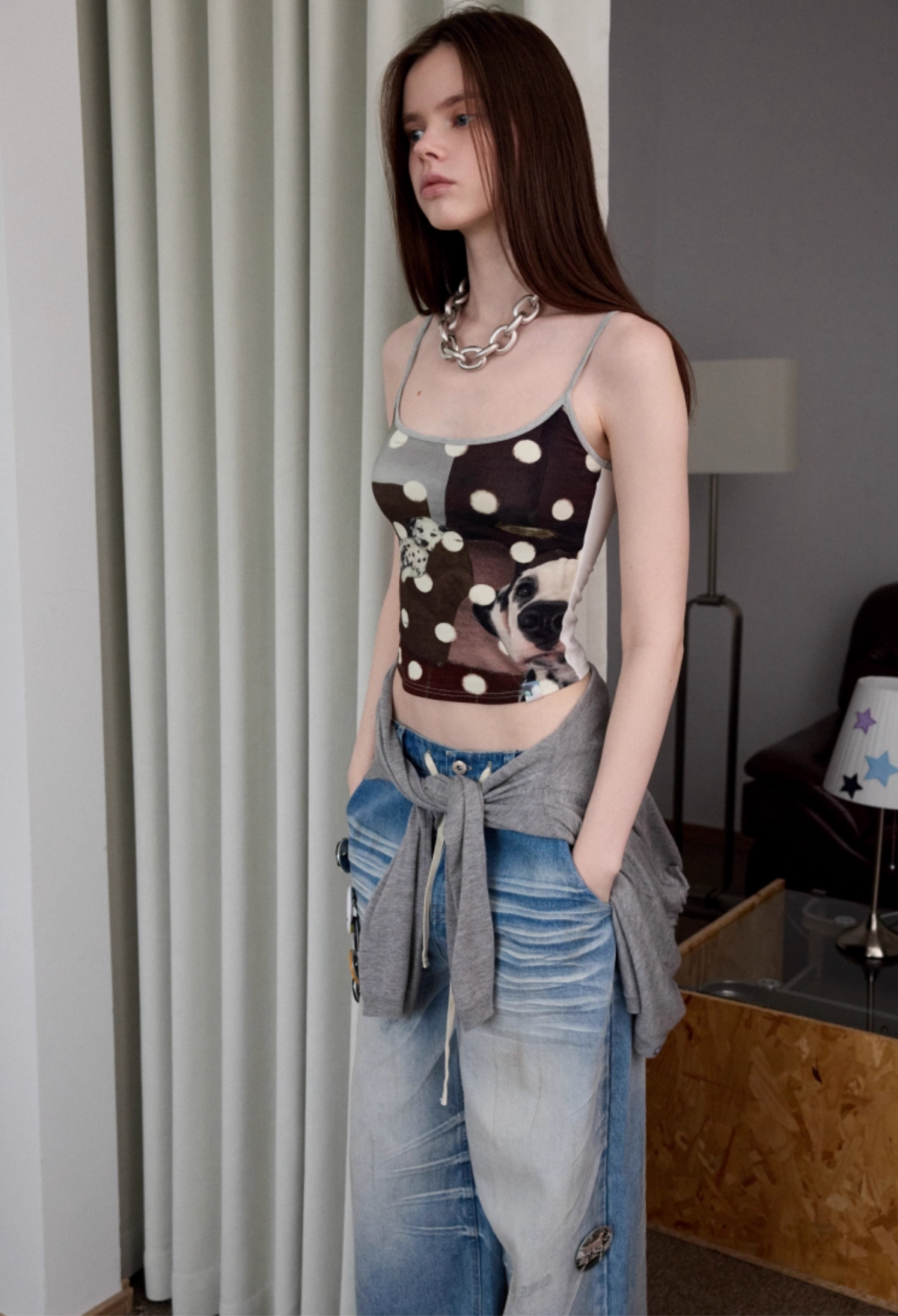 POLKA DOT DALMATIAN DOG CAMISOLE