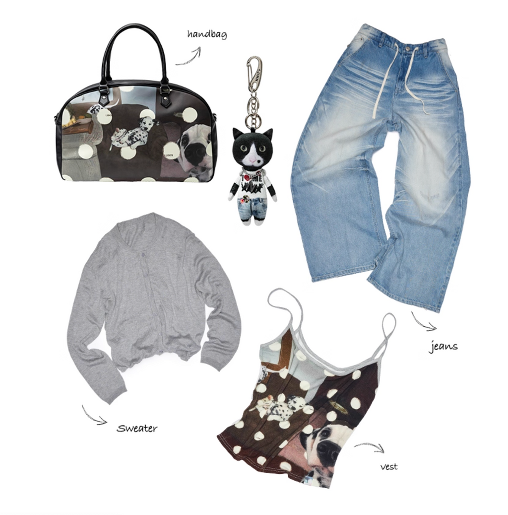 POLKA DOT DALMATIAN DOG CAMISOLE