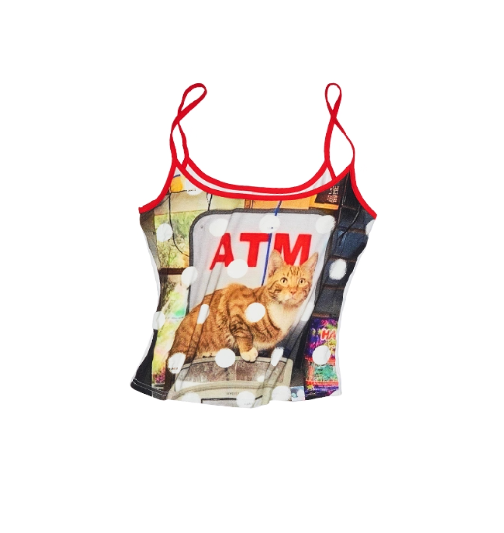POLKA DOT ATM CAT CAMISOLE