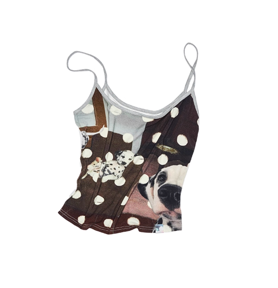 POLKA DOT DALMATIAN DOG CAMISOLE