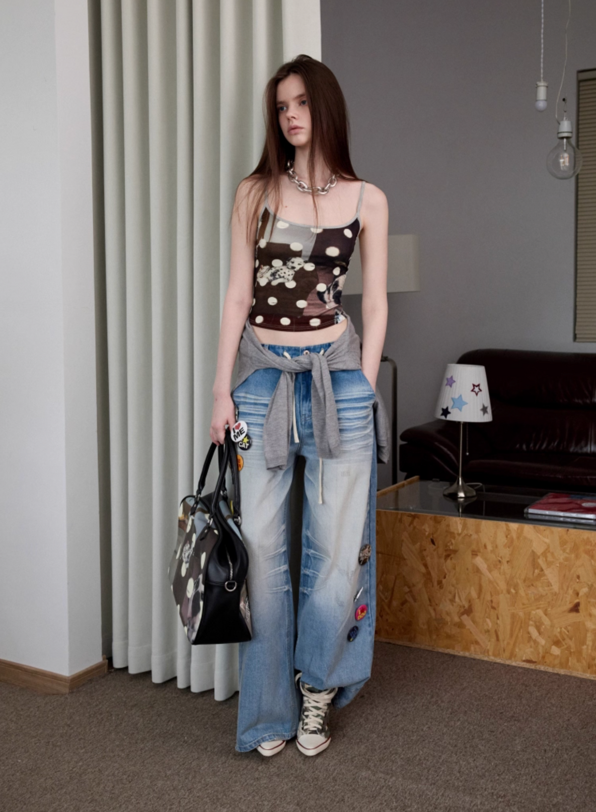 POLKA DOT DALMATIAN DOG CAMISOLE