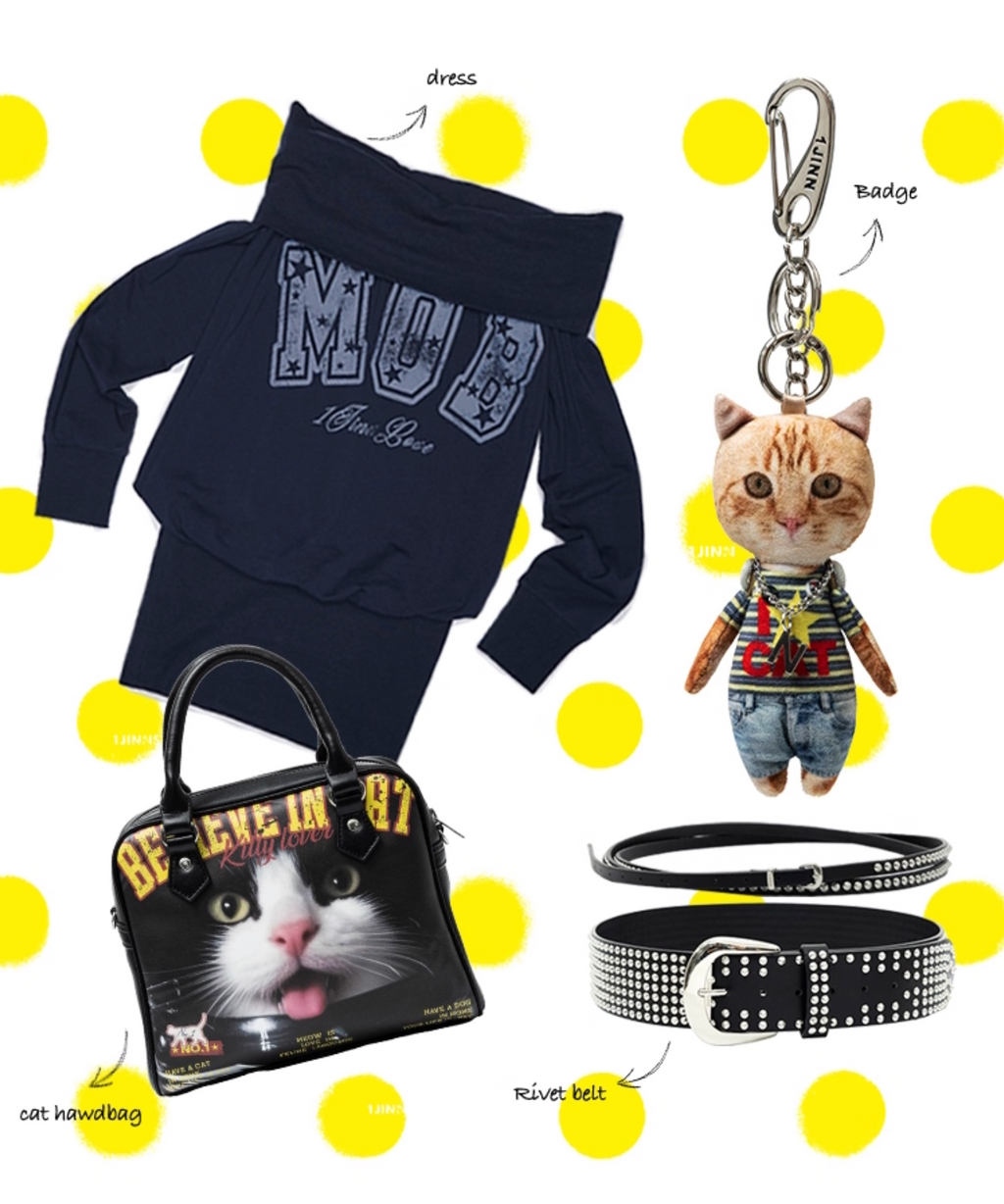 ♱ MOZY プリント ボディコンワンピース (4WAYで着用可能) ♱