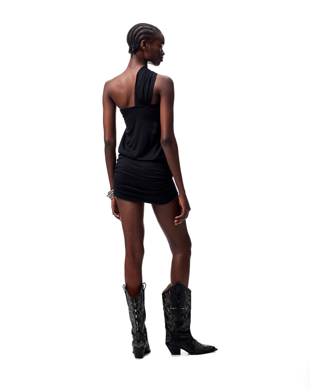 SWEETNY ONE-SHOULDER KNOTTED DRESS – 3colors