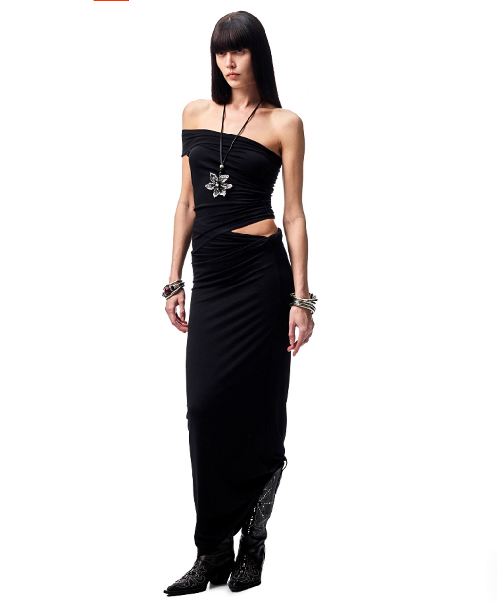 LARISA RUCHED TOP (can be worn 2 ways) & KNOT MIDI SKIRT – 4colors