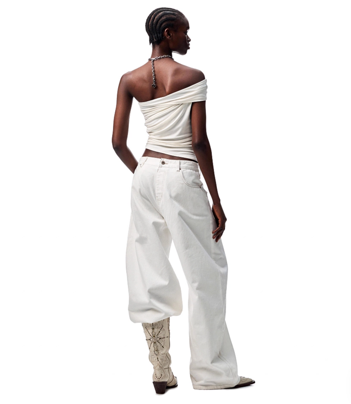 LARISA RUCHED TOP (can be worn 2 ways) & KNOT MIDI SKIRT – 4colors