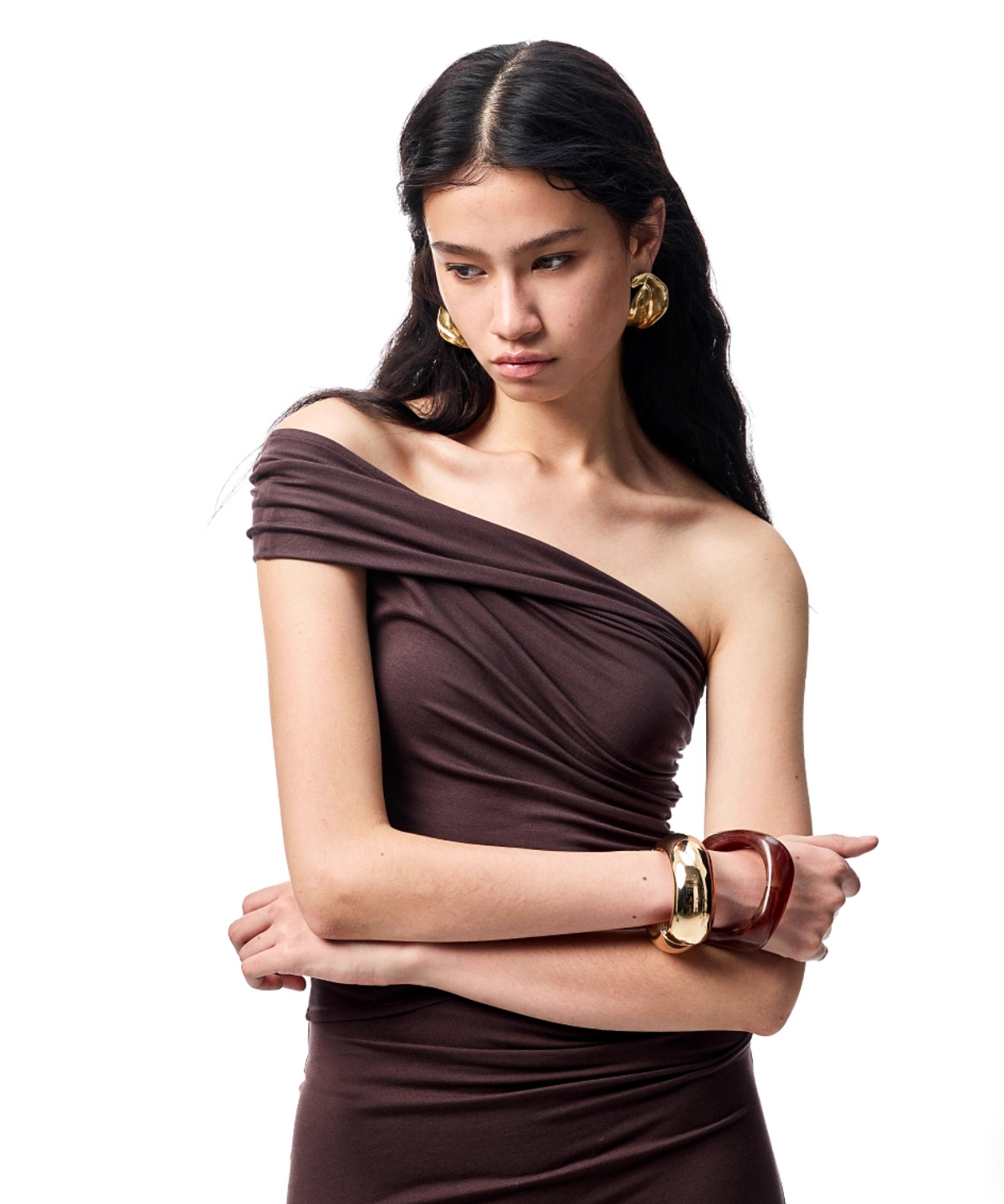 LARISA RUCHED TOP (can be worn 2 ways) & KNOT MIDI SKIRT – 4colors