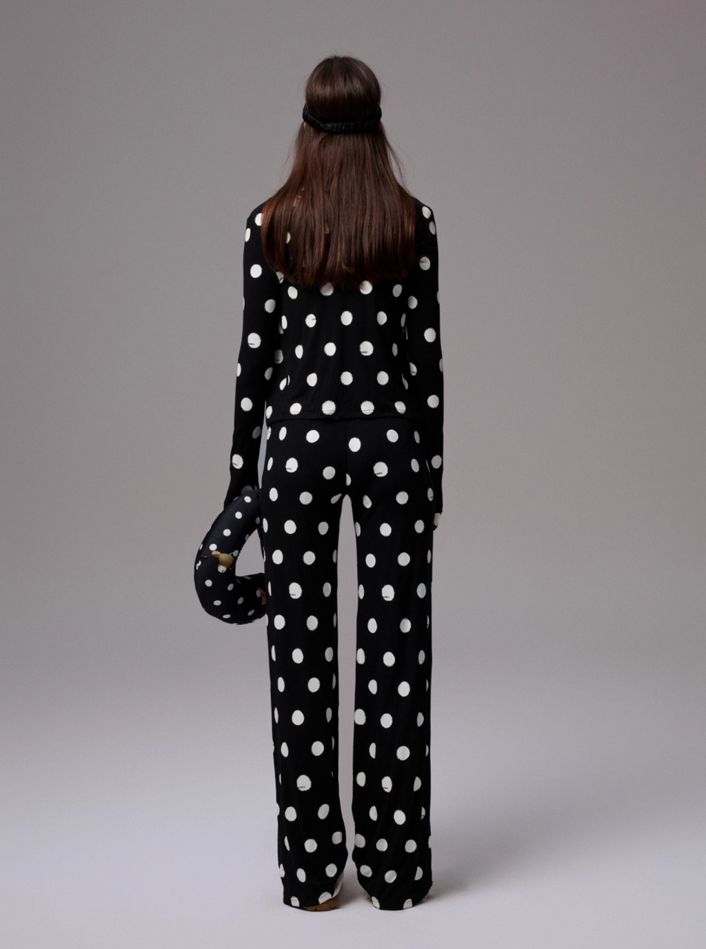 ♱ MIGA POLKA DOT カーディガン＆ラウンジパンツ 2点セット（全2色）♱