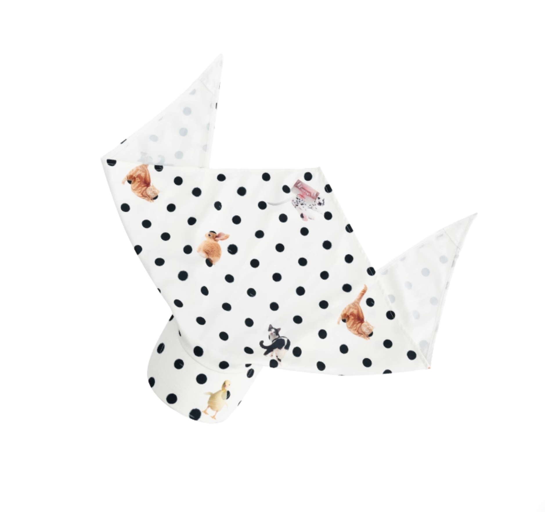 ♱ POLKA DOT ×ペットプリント ヘッドスカーフ付きベースボールCAP ♱