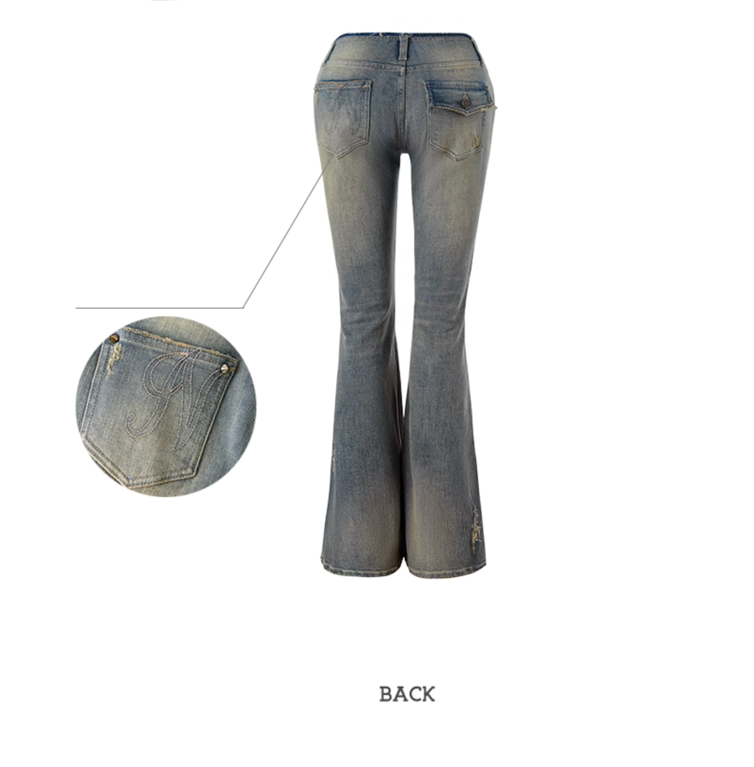 ⭑1JINN EXCLUSIVE ITEM AVAILABLE EXCLUSIVELY ONLINE AT SHELONGZ⭑ IN STOCK ♱ Y2K STAR STUDS & RHINESTONE STARS JEANS - 2styles