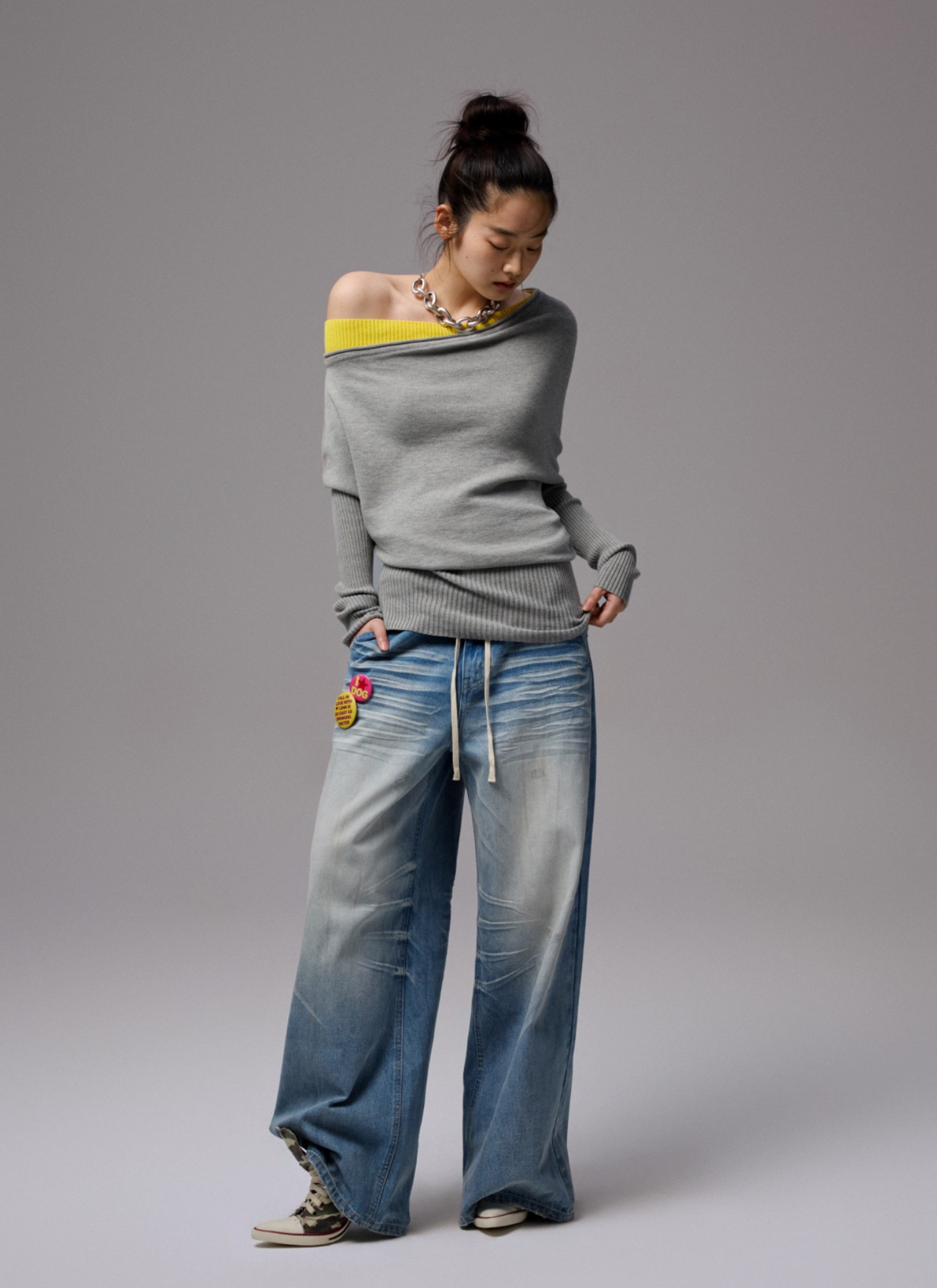 ♱ DORIAN ニットドレス（トップスとしても着用可能）（全2色）♱