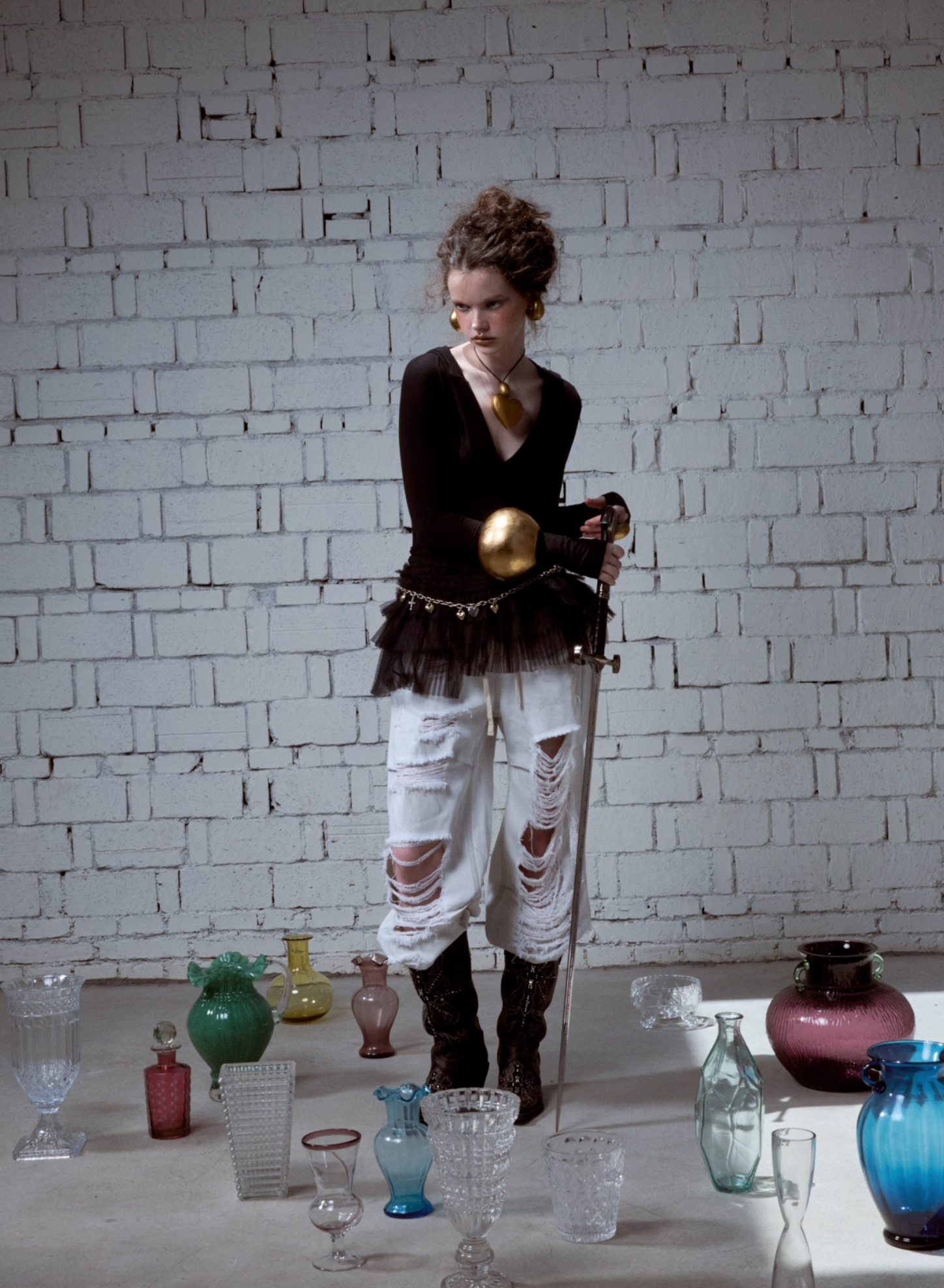 ♱ AZABU グレーフード付きジップアップTシャツ - 3色