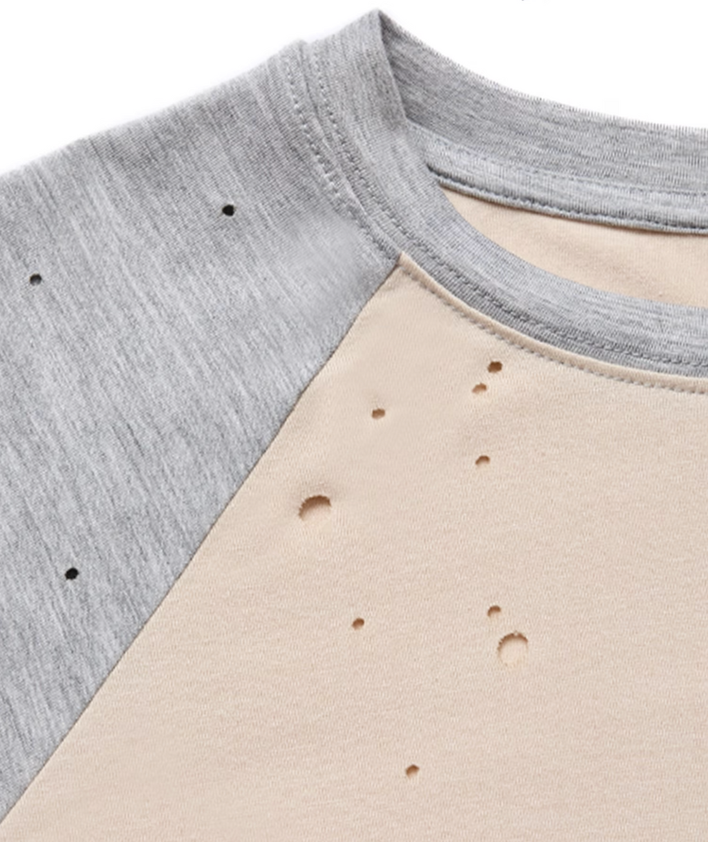 ZUMI PRINTED RIPPED T-SHIRT – 2colors