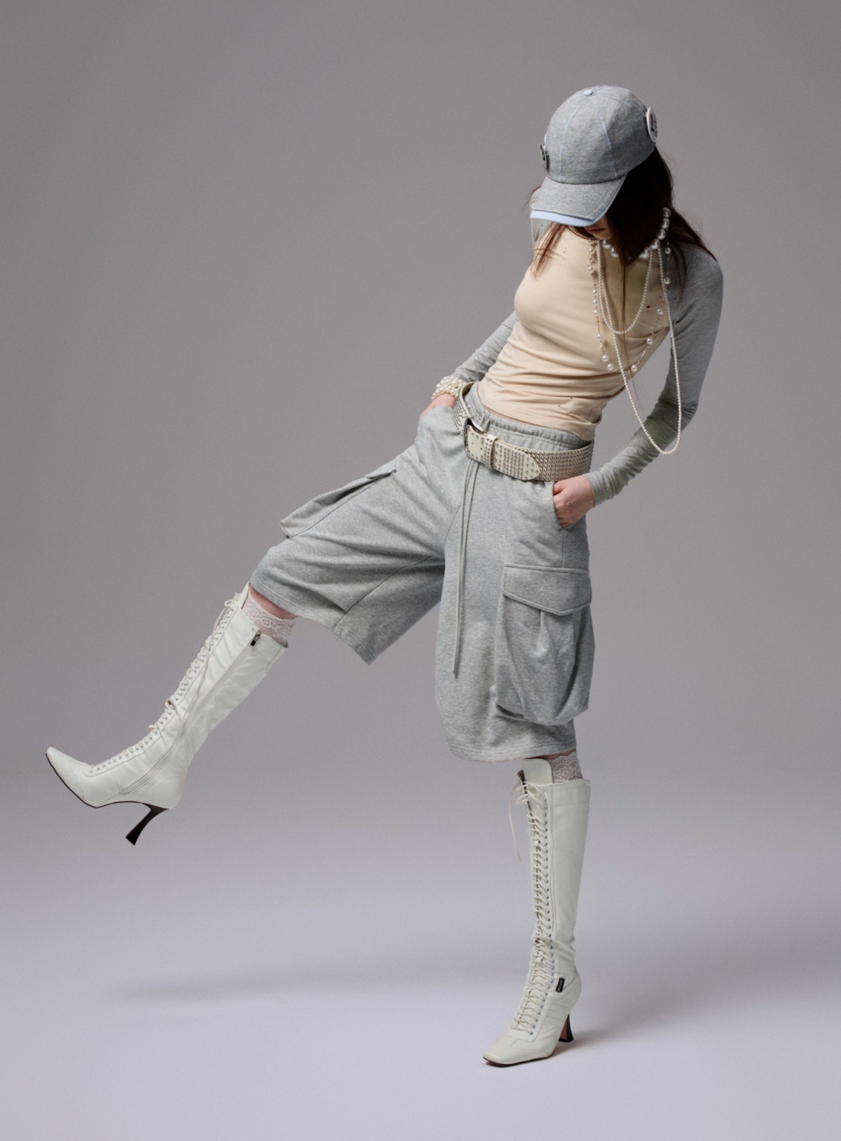 🇯🇵ROKUワイドカーゴ スウェットハーフパンツ ♱ 全2色