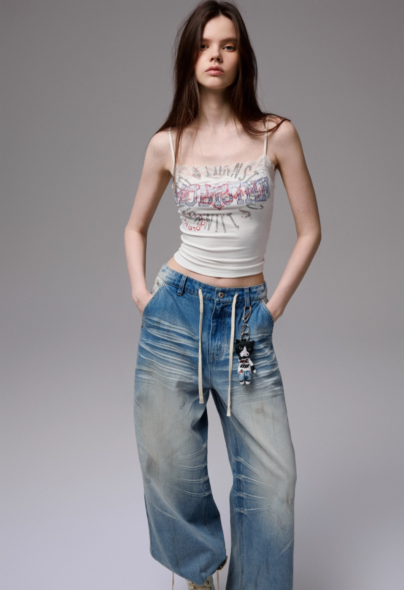 ♱ KAHLO レーストップ ♱ ネイビーブルー