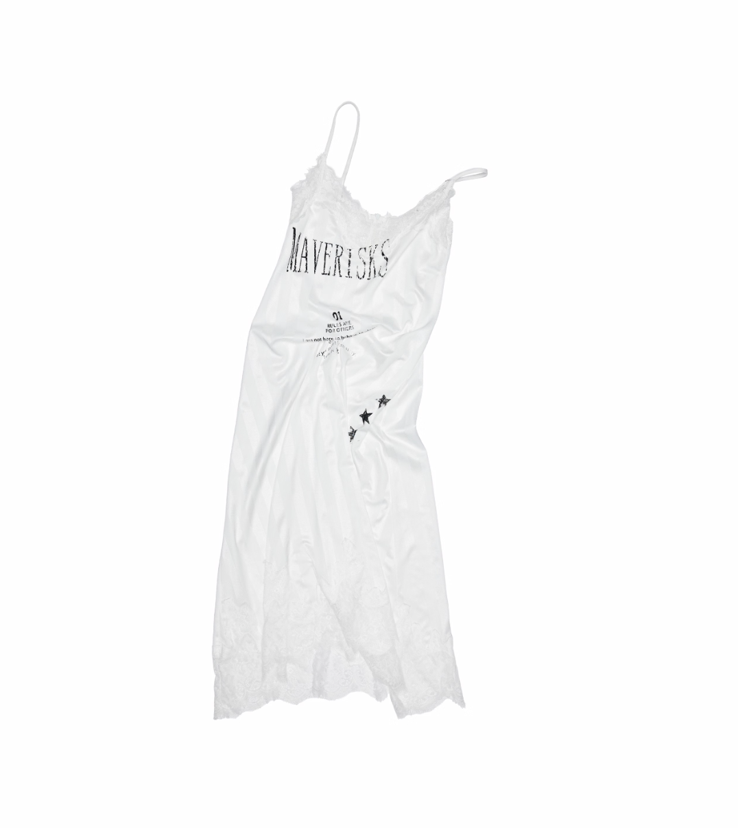 VINTAGE LACE-TRIM SLIP DRESS – 2colors