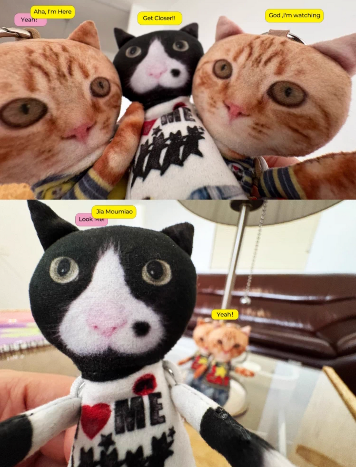 KAWAII PLUSH CAT KEYCHAIN – 4styles