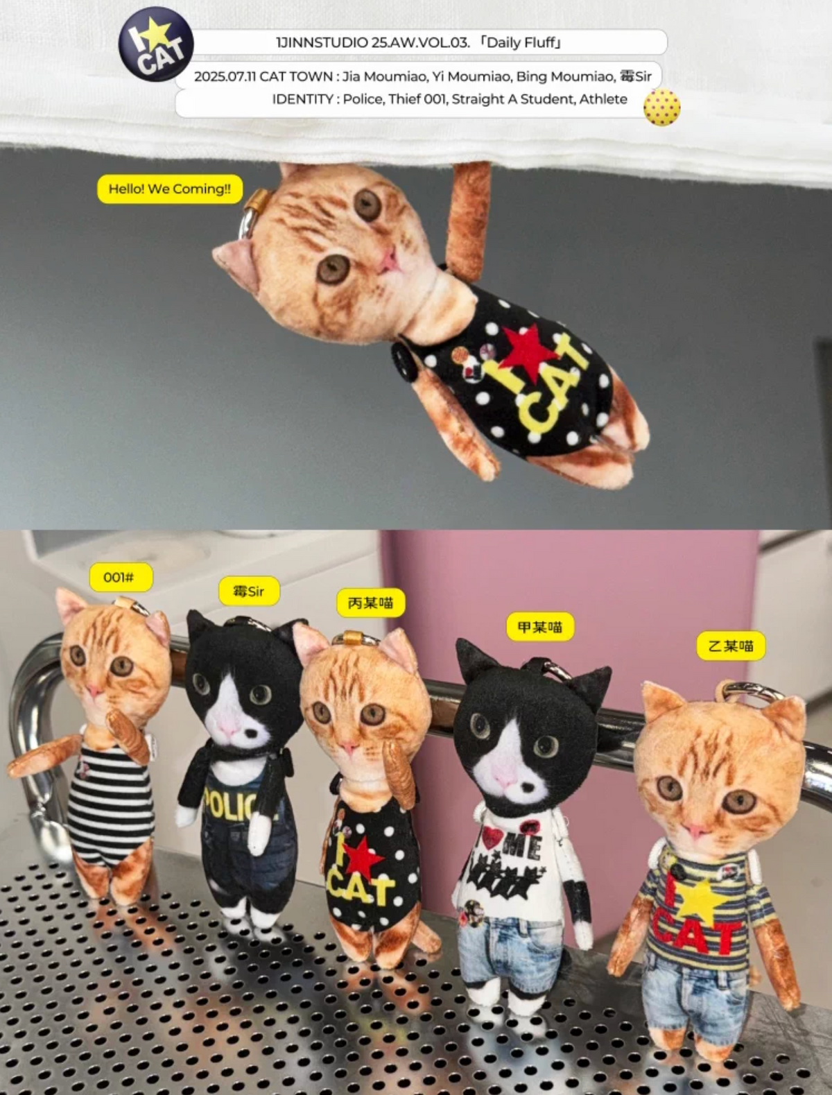 KAWAII PLUSH CAT KEYCHAIN – 4styles