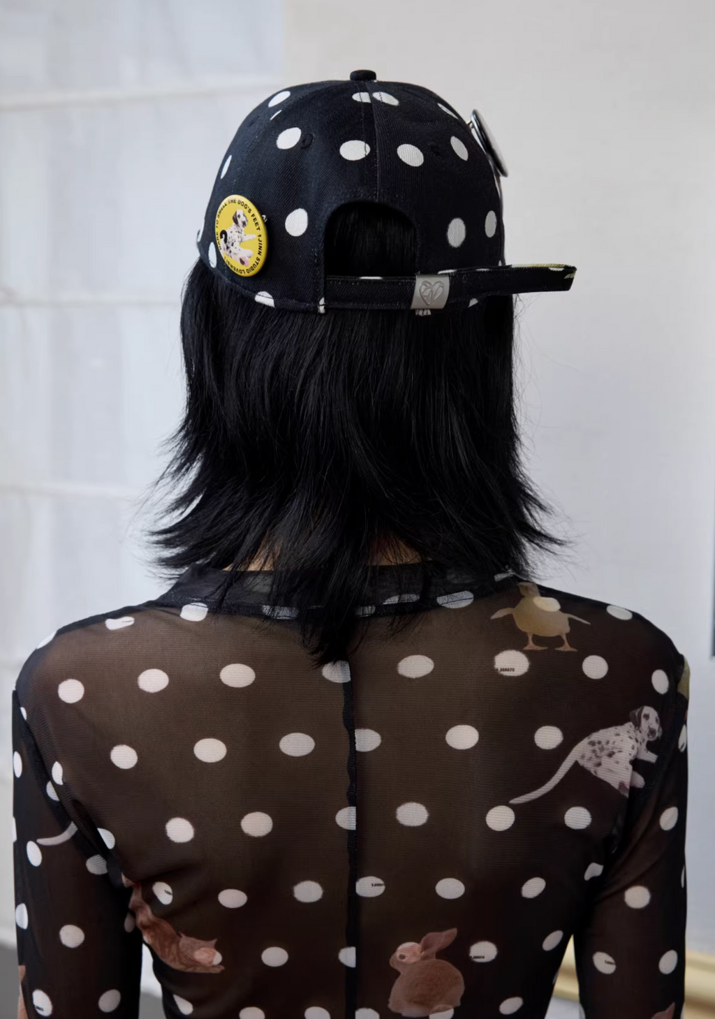 POLKA DOTS POP CAP + PLAYFUL REMOVABLE PIN BADGES