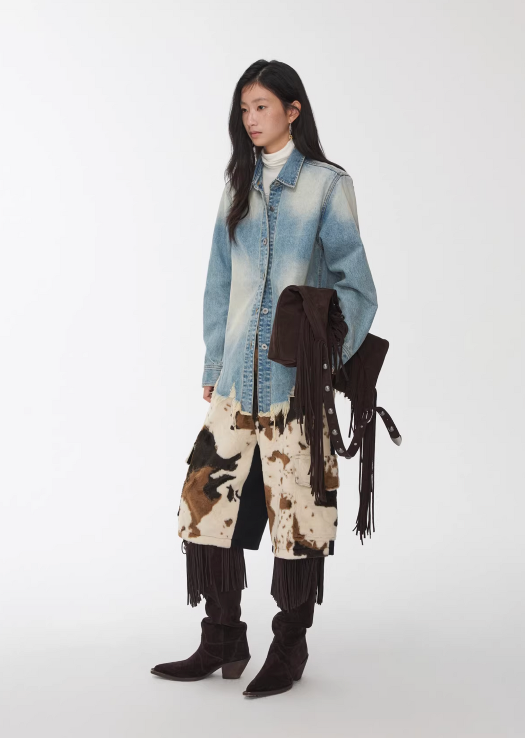 VINTAGE PATCHWORK UTILITY CULOTTE SHORTS