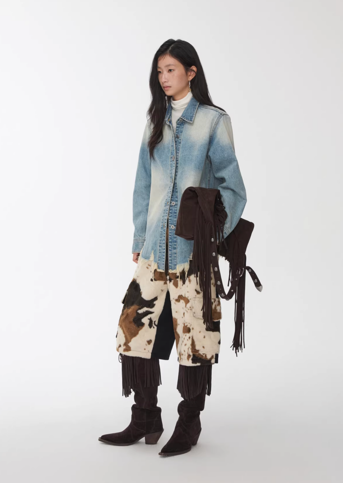 VINTAGE PATCHWORK UTILITY CULOTTE SHORTS